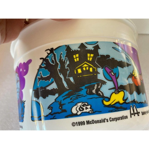 Lot 2 Vintage McDonalds 1999 Halloween Happy Meal Treat Bucket Pail No Lids - Picture 2 of 12